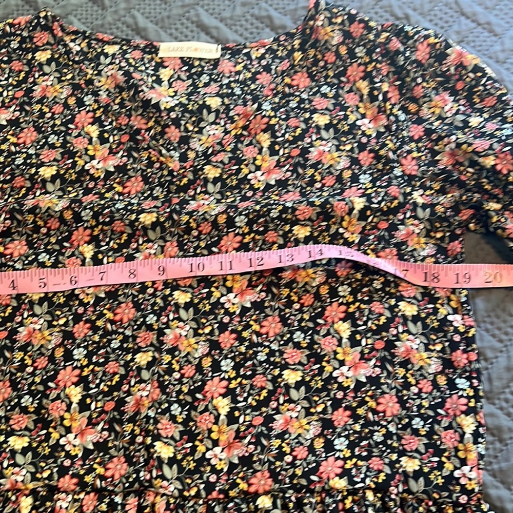 B04 - Lake Flower : Floral Blouse - L - Picture 6 of 9